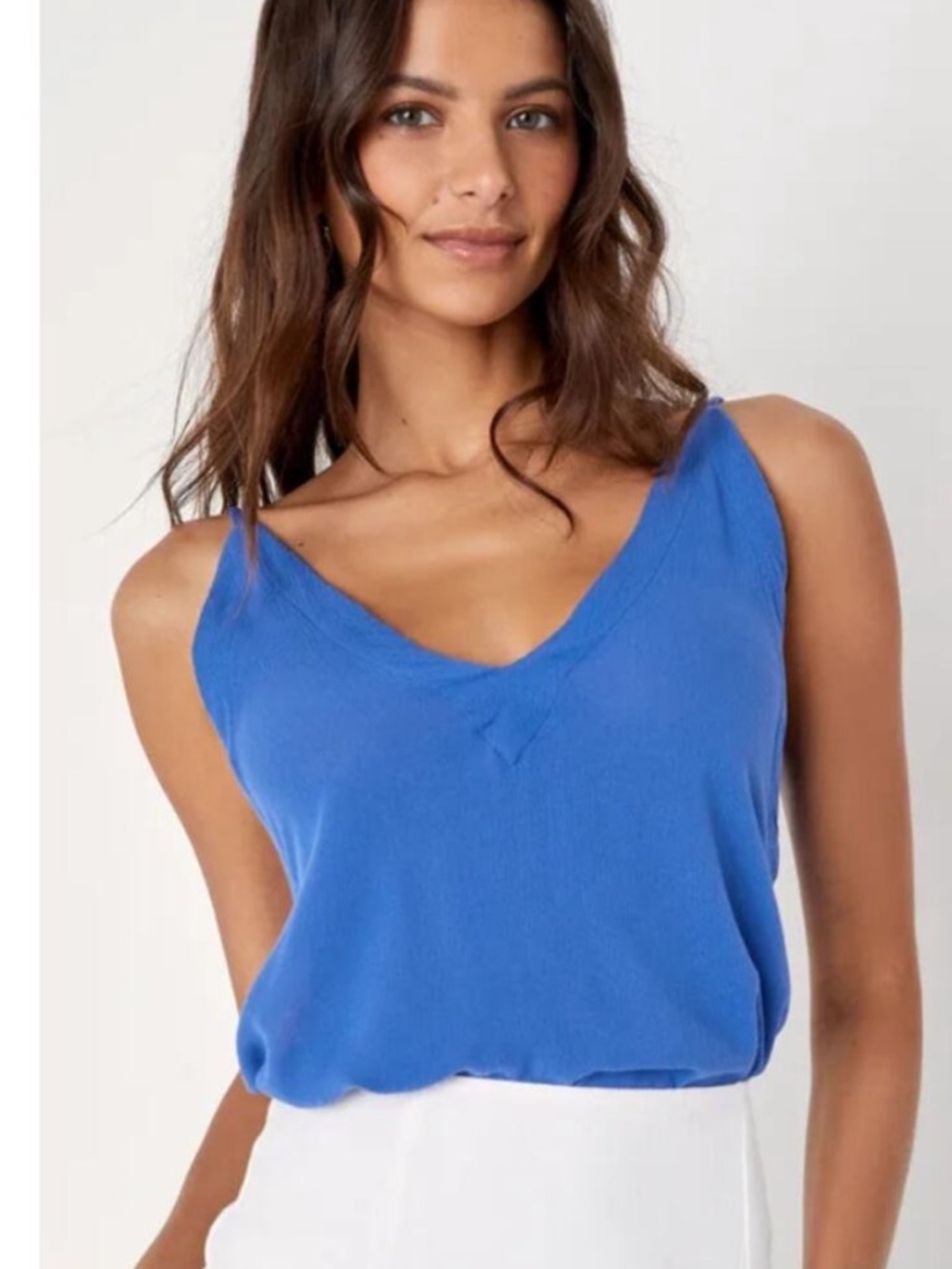 Lulus Periwinkle Sleeveless Double Spaghetti Strap Brando Tie Top